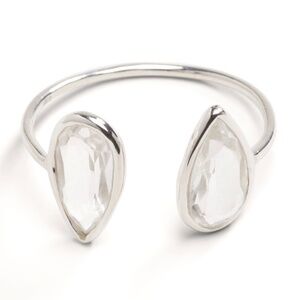 Teardrop Crystal Ring Aureus + Argent - Size 7